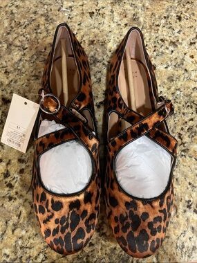 a new day Leopard Print Mary Jane Loafers - Brown and Black